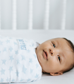 swaddled baby