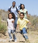 Healthy running family